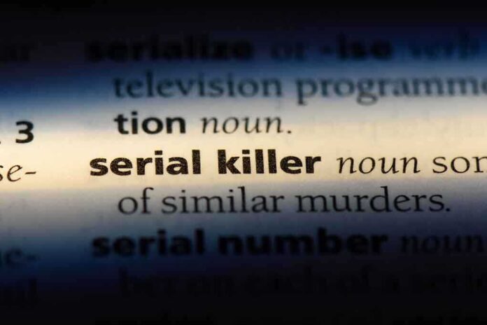 shutterstock_1155420268 (3).jpg Close-up of a dictionary page showing the definition of 'serial killer'