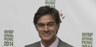 Dr Oz in formal attire at a spring picnic event