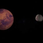 NASA’s Bold New Billionaire Chief A depiction of Mars and its moon in outer space