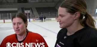 U.S. women's hockey stars react to questions about