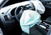 Deployed airbags in cars interior.