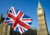 Union Jack flag with Big Ben in the background.