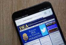 DEA website open on smartphone screen.