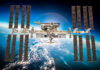 International Space Station orbiting above Earth.