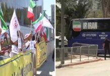 FIFA Silences A Historic Flag Protesters call for FIFA to ban Iran as team arrives in LA for Monday's game