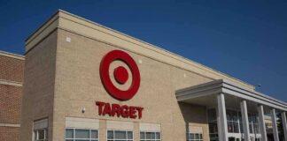 Exterior view of a Target store with a large logo
