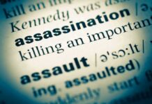 Miller Targets ‘Radical Left’ Networks Close-up of a dictionary page showing the definition of 'assassination'