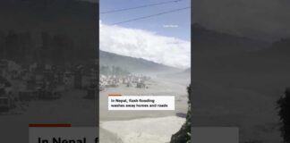 Nepal-Tibet deadly flash flood severely damages villages