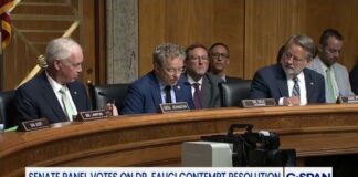 Senate Committee Votes to hold Dr. Anthony Fauci in Contempt of Congress