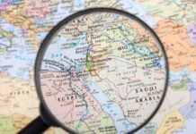 Pakistan’s ‘Any Extent’ Vow Raises Stakes Magnifying glass over Middle East map