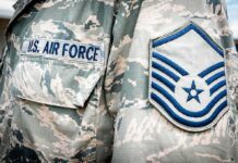 Air Force Bombshell: Colonel Under Fire U.S. Air Force uniform with rank chevron patch
